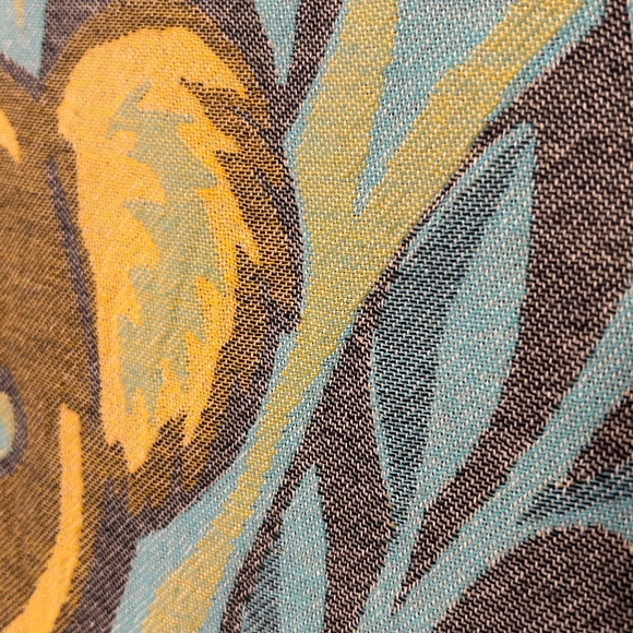 KOALA Heirloom Collection Yellow + Blue Hand Crafted Loom Weave New Original 84" - Picture 2 of 16